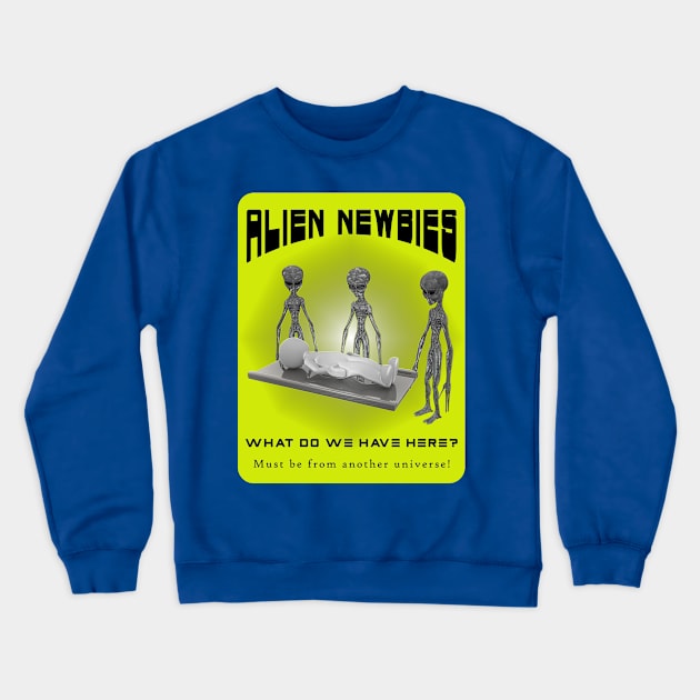 Alien Newbies - Yellow and Black Crewneck Sweatshirt by The Black Panther